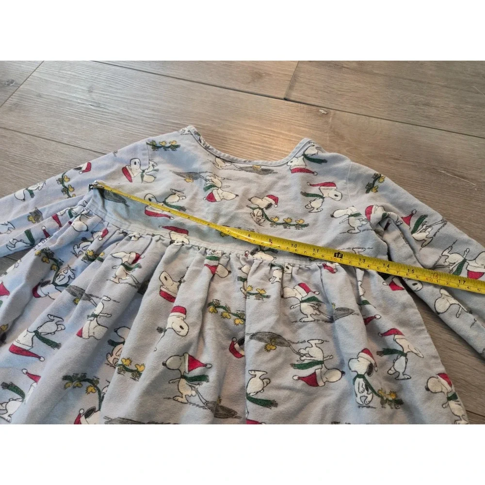 Hanna Andersson Peanuts Snoopy Flannel Nightgown Dress Girls 120 US 6-7